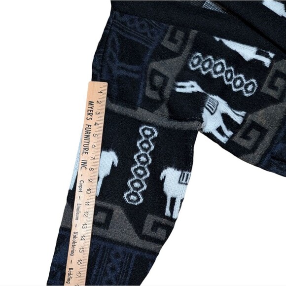 Vintage TEJIDOS RUMIÑAHUI 100% wool cardigan men's oversized alpaca long sleeve - Picture 6 of 11